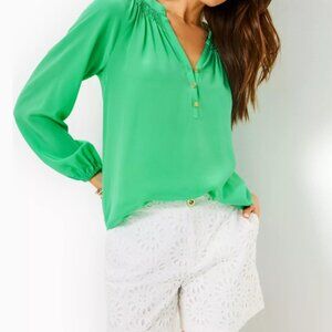 NWT 5" Gretchen High Rise Cotton Short - Resort White Eyelet Size 12